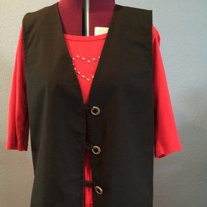 Black Hand Made Square Dancing Vest! A Great Accessory for Any Dance!